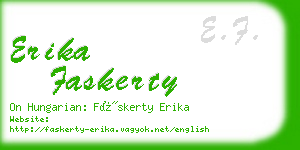 erika faskerty business card